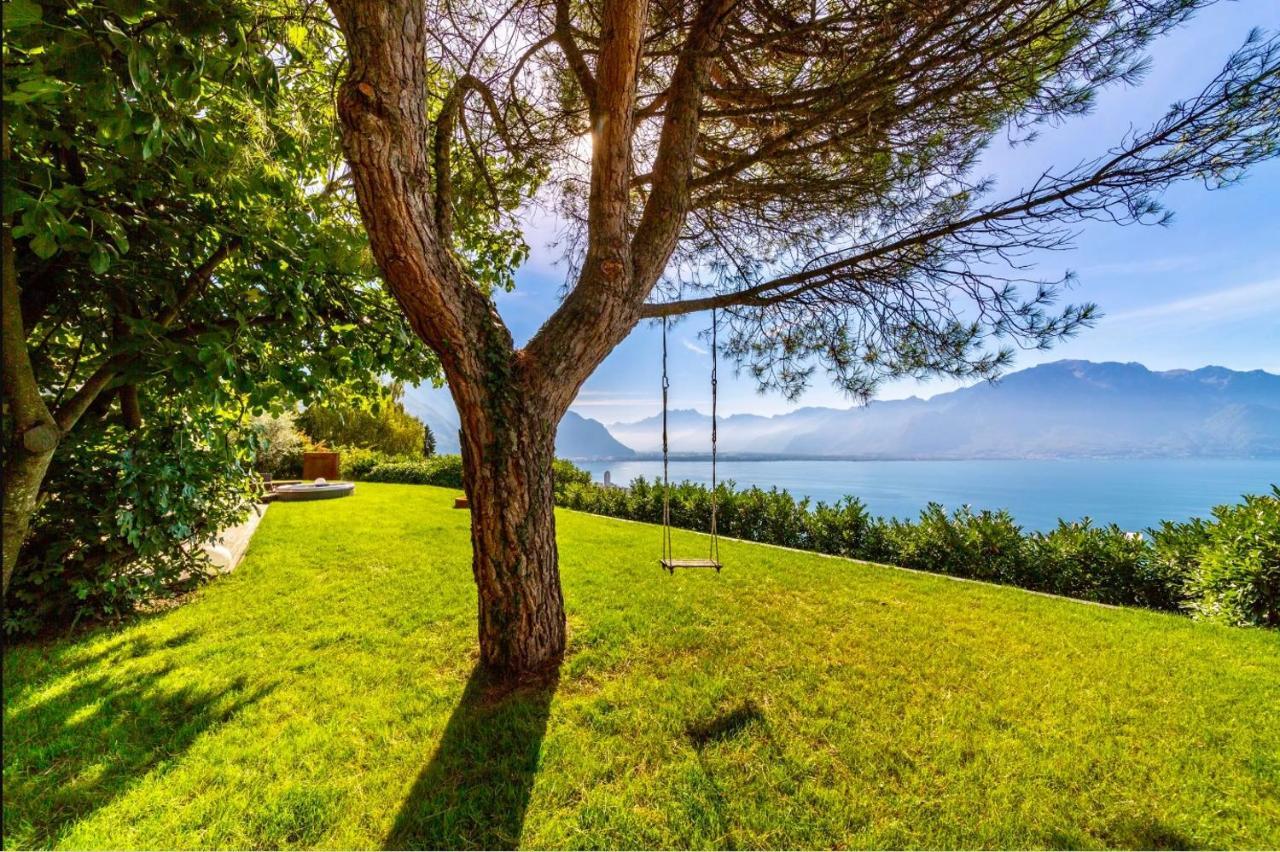 Sunset House With Gorgeous View Of The Lake Montreux Exterior foto