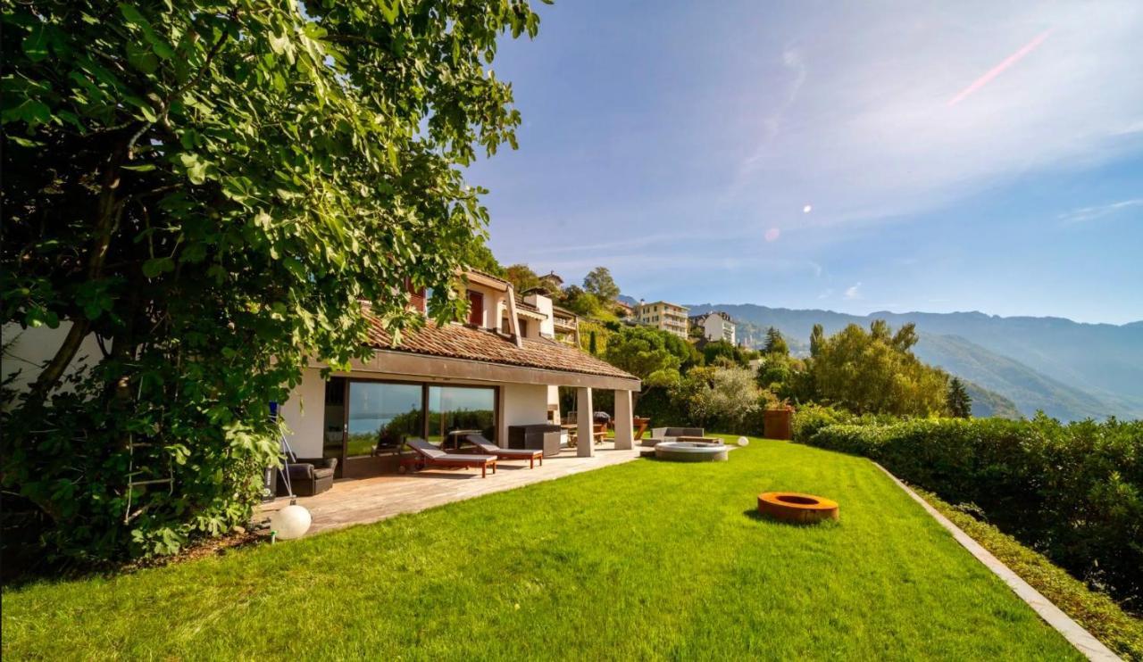 Sunset House With Gorgeous View Of The Lake Montreux Exterior foto